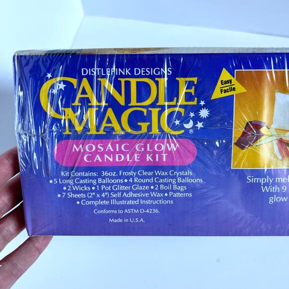 Candle Making Kit Candle Magic Mosaic Glow Candle Kit Distlefink Design USA - Picture 3 of 4
